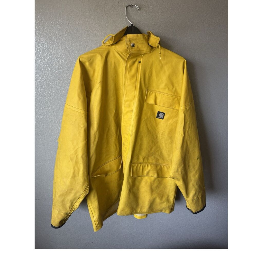 Carhartt C64YLW Yellow Work Jacket Large PVC Construction EMT